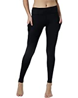 VIGORPACE Women’s Leggings with Pockets Running Cycling Training Yoga Workout (L) Black